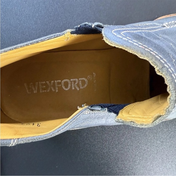 Wexford Leather Square Toe Loafers Steel Blue Men’s 45 EU 12 US Made In Italy - Picture 7 of 9